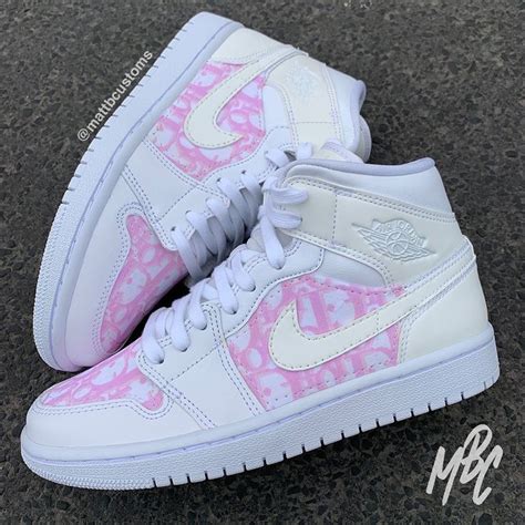 dior jordans pink